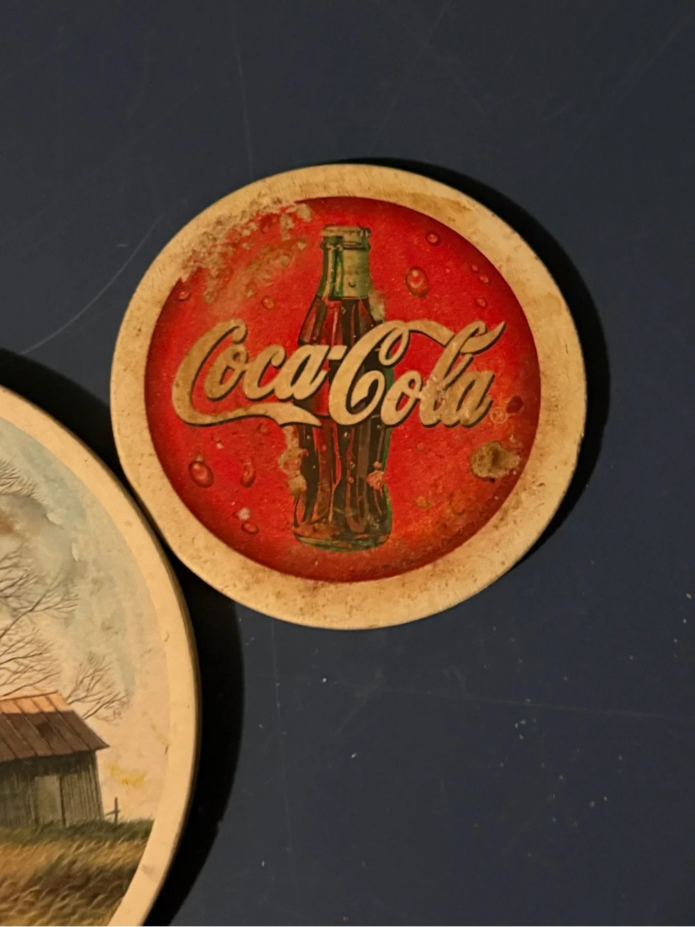 Vintage Lot of 4 Coca Cola Coasters